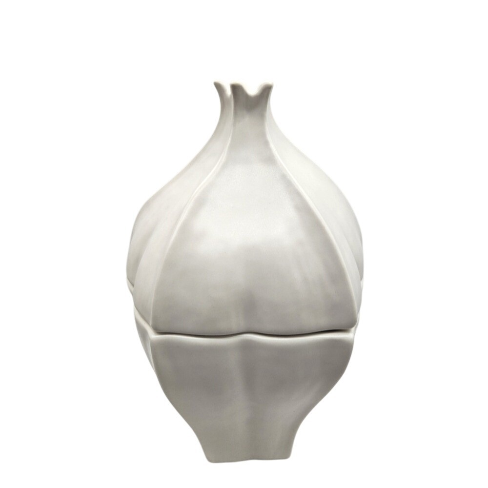 Studio‎ A Star Fruit Jar With Lid White Ceramic Art Piece